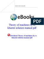 Theory of Machines by Rs Khurmi Solution Manual PDF