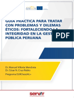 Guía Practica para Tratar Con Problemas y Dilemas Éticos - Fortaleciendo La Integridad en La Gestión Pública Peruana.