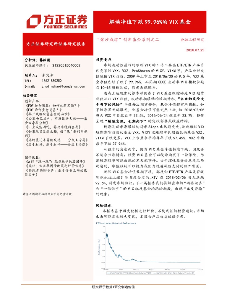 2、解读净值下跌99 96%的VIX基金| PDF