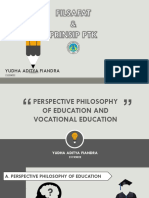 Vocational  Education Philoshopy | Yudha Aditya Fiandra | S3 PTK FT UNP