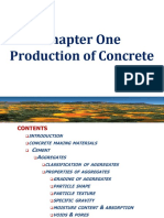 Chapter One Production of Concrete