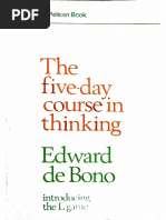 Edward de Bono - 5 Day Course in Thinking