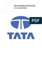 Management Information System in Tata Motors