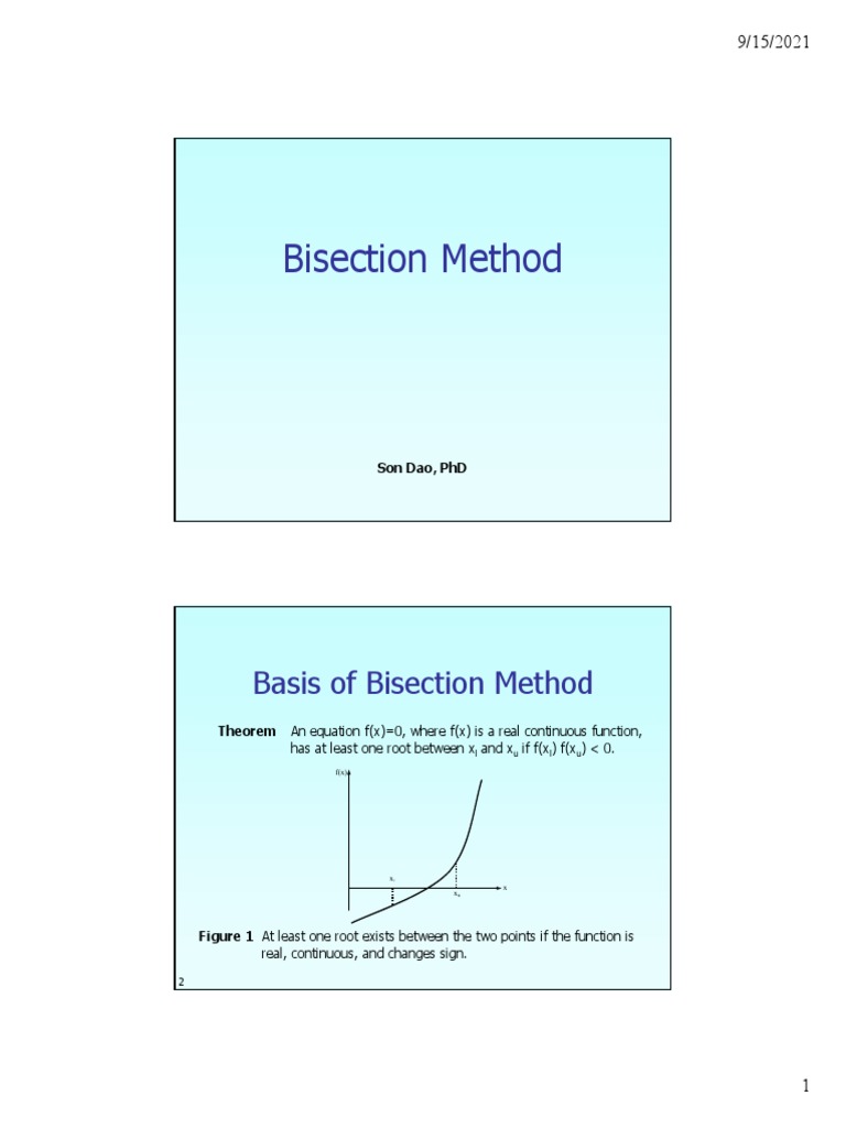 Bisection Method Guide | PDF | Theoretical Computer Science | Mathematics