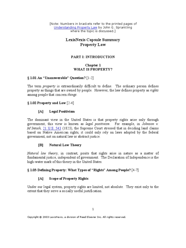 Property Law | PDF | Concurrent Estate | Fee Simple