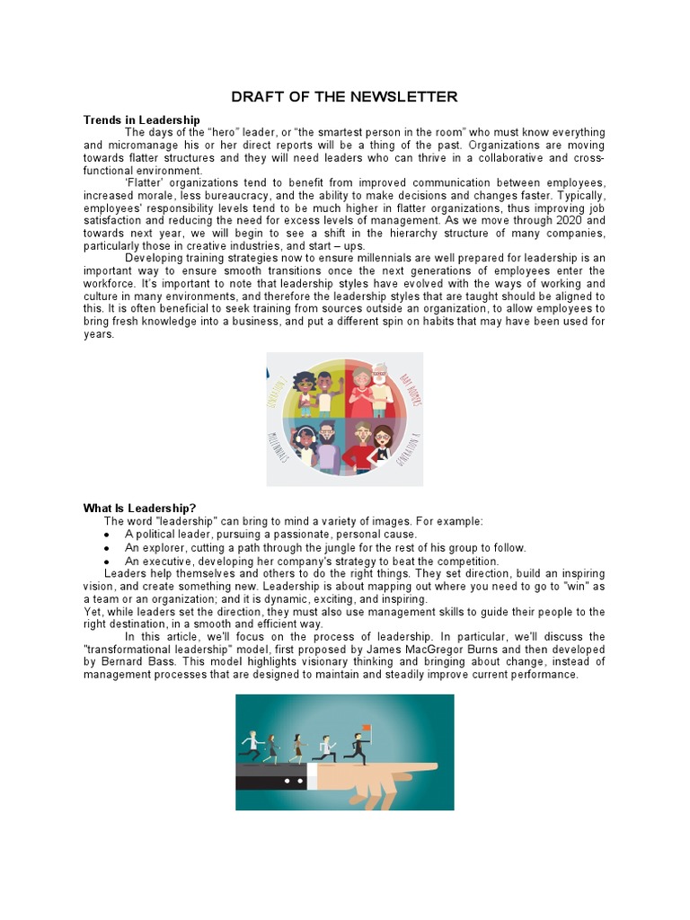 Draft of The Newsletter: Trends in Leadership | PDF | Leadership ...