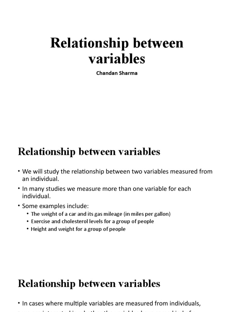 Understanding Variable Relationships | PDF | Scatter Plot | Correlation ...