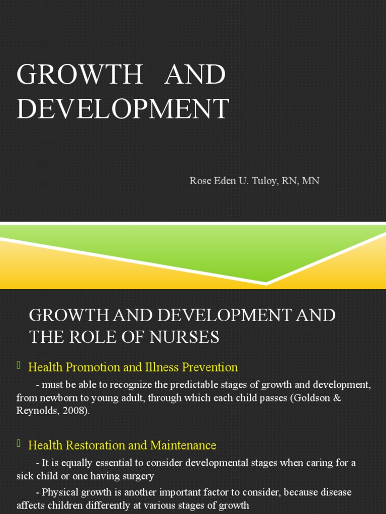 Understanding Growth and Development in Nursing | PDF | Psychoanalytic ...