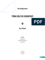 2021-2022 9. Sınıf Türk Dili Ve Edebiyatı Ders Kitabı - MEB