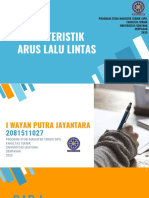 PDF Presentasi KARAKTERISTIK ARUS LALU LINTAS - 2081511027