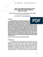 Relationship Between Fiber Intake, Magnesium Intake and Fasting Blood Glucose Levels in Type 2 Diabetes Patients