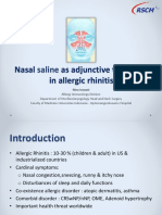 Nasal Saline As Adjunctive Treatment in Allergic Rhinitis