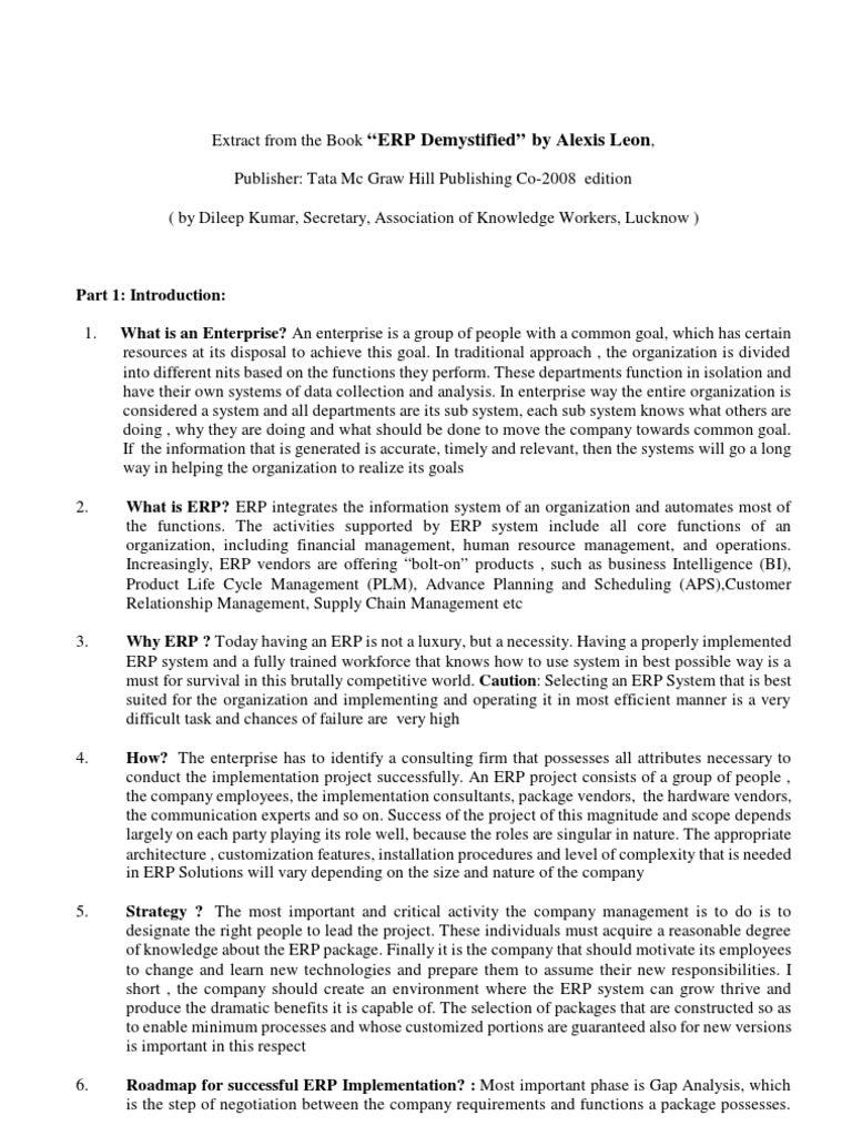 ERP Implementation Insights and Strategies | PDF | Data Warehouse ...