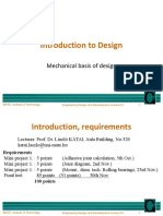 Introduction To Design: Mechanical Basis of Design