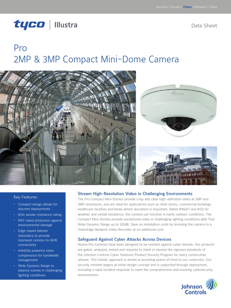 Illustra Pro 2MP 3MP Compact Mini Dome Data Sheet r02 Hs en PDF