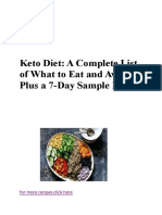 Keto Diet: A Complete List of What To Eat and Avoid, Plus A 7-Day Sample Menu