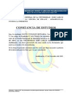 Constancia de Estudios