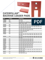 Caterpillar® Backhoe Loader Pads: Number Description