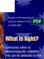 Week 6: Explain in The Hierarchy of Colors in Relation To The Energy of Visible Light
