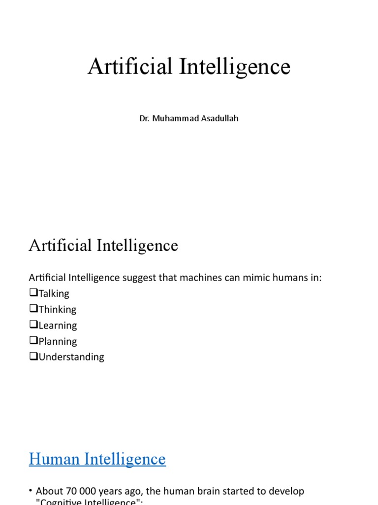 Understanding Artificial Intelligence Concepts | PDF | Intelligence (AI ...