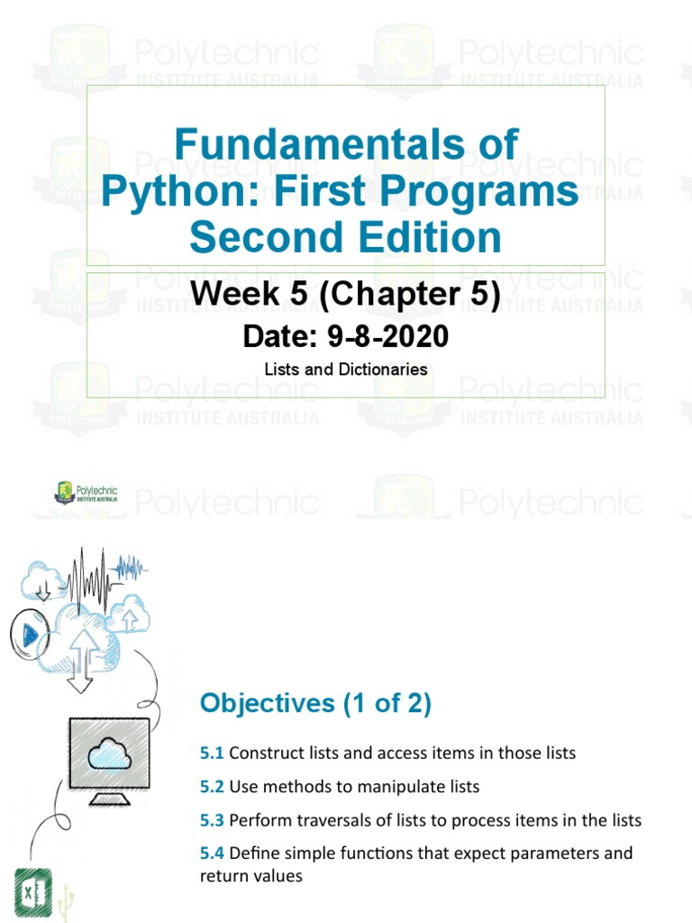 Fundamentals of Python: First Programs Second Edition: Week 5 (Chapter ...