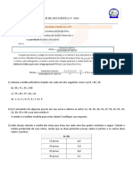 Exercícios Estatística 9° Ano