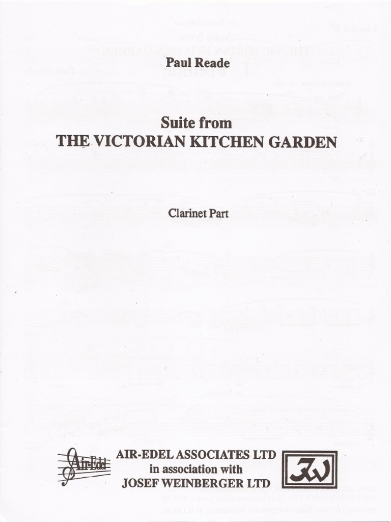 Paul Reade Suite From The Victorian Kitchen Garden For and