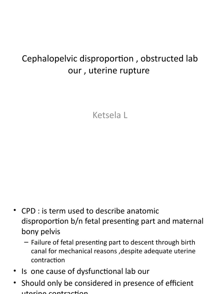 Understanding Cephalopelvic Disproportion | PDF | Childbirth | Uterus