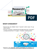 What is research? Uncovering facts through study