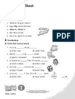 Revision Sheet: Grammar Read and Circle