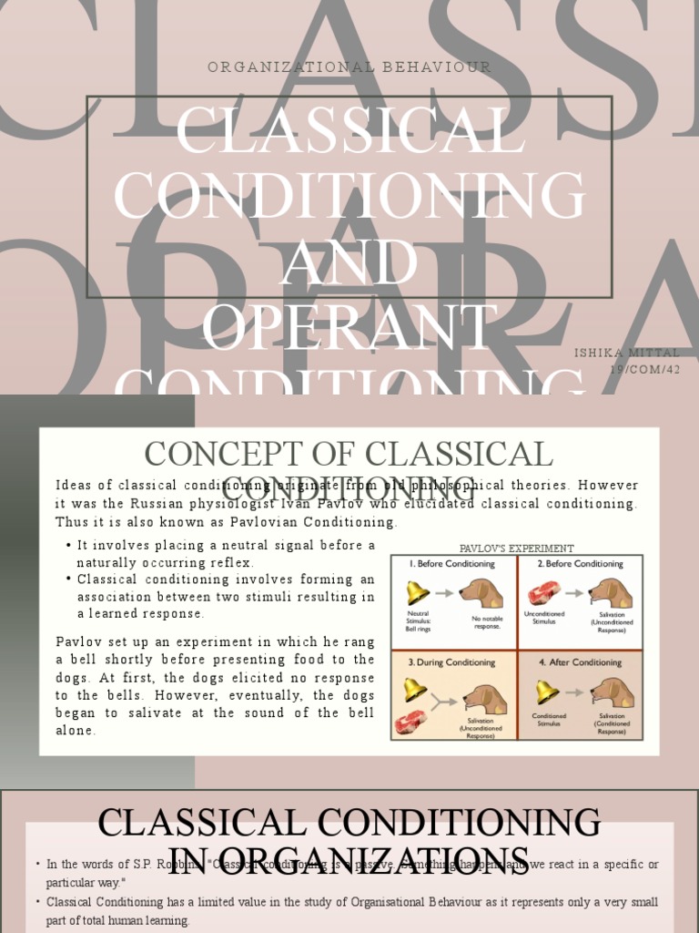Classical and Operant Conditioning | PDF | Reinforcement | Change