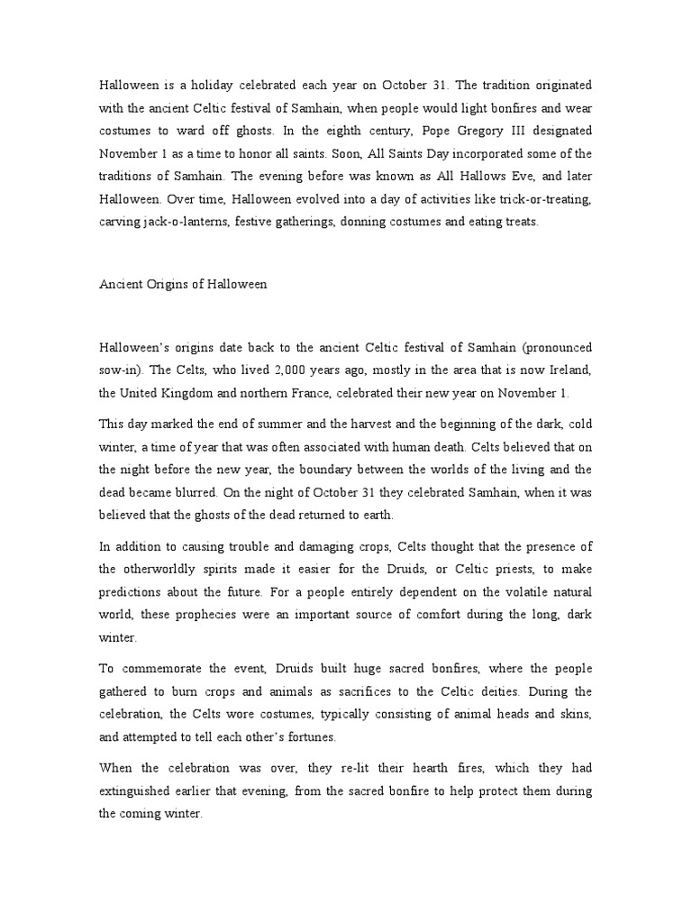 History of Halloween, BBC News PDF Halloween Trick Or Treating