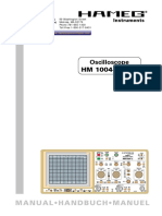 Oscilloscope HM 1004-: Manual - Handbuch - Manuel