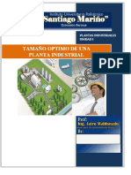 Tamaño Optimo de Una Planta Industrial Plantas Industriales Unidad I - PDF Descargar Libre
