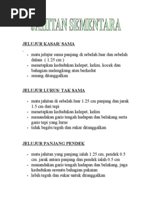 Jahitan Sementara Pdf