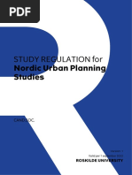 Study Regulation For Nordic Urban Planning Studies: Cand - Soc