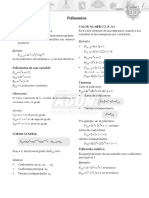 Polinomios: Forma general, evaluación y aplicaciones