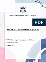 Marketing Project 2021-22: Gulf Asian English School, Sharjah