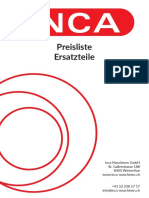 Preisliste Inca Ersatzteile 2021