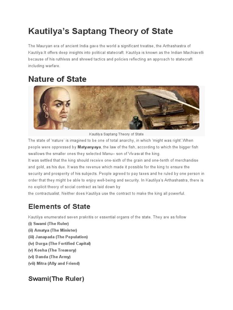 Kautilya's Saptang Theory of State PDF