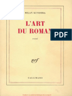 Milan Kundera - L'Art Du Roman