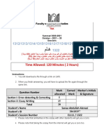 Time Allowed: 120 Minutes (2 Hours) : Faculty of Language Studies
