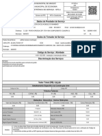 Dados Do Prestador de Serviço: Data e Hora de Emissão 29/10/2021 23:19:38 Cod Verificação NFS-e 8Mjra0Buh