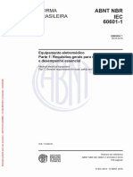 ABNT NBR IEC 60601-1-2010 Emenda 1-2016 - Equipamento eletromédico - Parte 1- Requisitos gerais para segurança básica e desempenho essencial