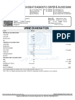 Alkhidmat Diagnostic Center Blood Bank: Urine Examination