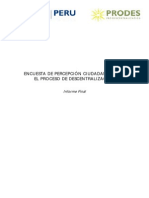 4. Encuesta de Percepcion Ciudadana Sobre El Proceso de Descentralizacion