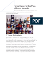 Os 3 Melhores Suplementos para Ganho de Massa Muscular