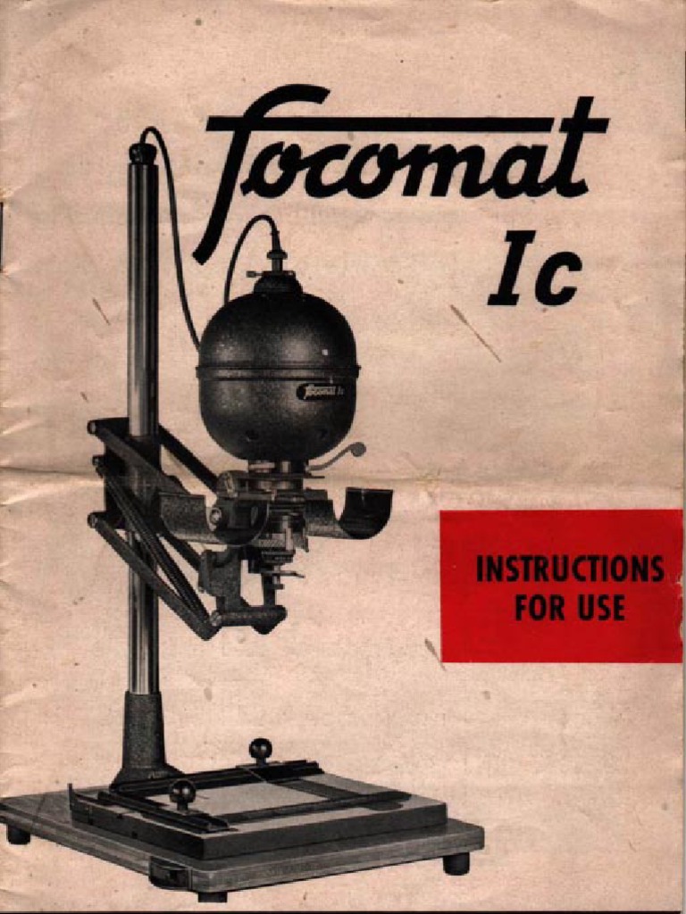 Focomat 1c Manual | PDF