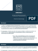 Slides de Aula - Unidade I Fontes de Financiamento