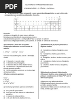 lista de exercícios - 9º Ano p2 - 1º Bimestre